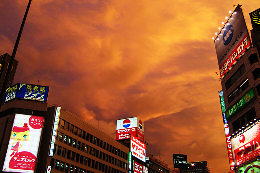 新宿区の夕焼け写真